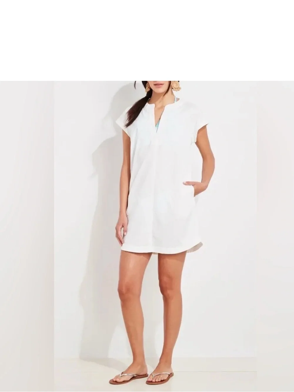 ⭐️NWT⭐️ Vineyard Vines Women’s Wicking Seersucker  Margo Shirt Dress  Size Large